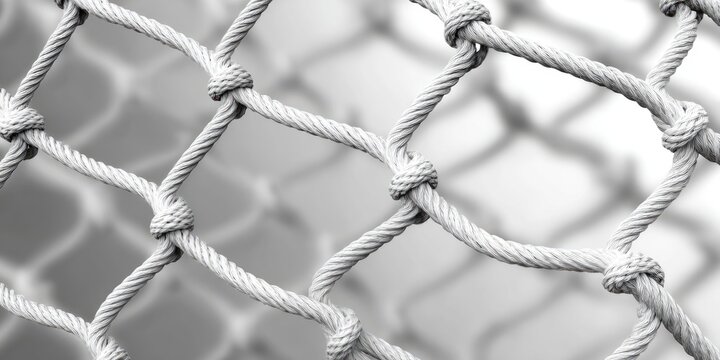 Close-up of a white rope net
