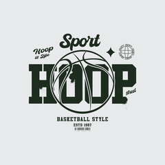 Basketball Illustration typography for t shirt, poster, logo, sticker, or apparel merchandise