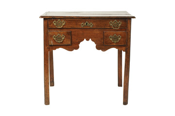 antique wooden table  Vintage Georgian Revival Side Table, English, Walnut, Lowboy, 