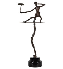 hand holding a hammer  Erik Elfvén balance sculpture