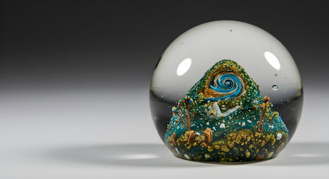 Transparent crystal paper weight for office desk