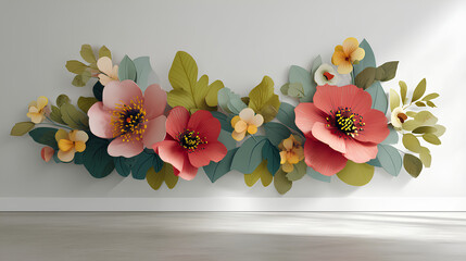 isometric concept flower painting illustration