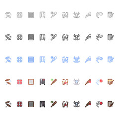 Cricket icons perfect for uiux projects