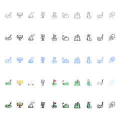 Obraz premium Golf icons perfect for uiux projects