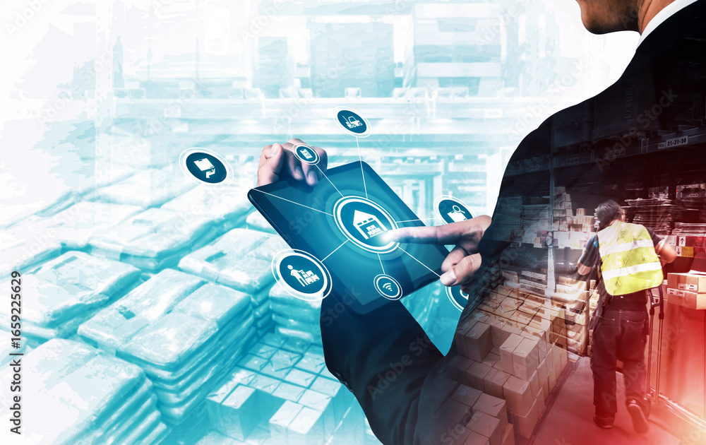 Aufkleber smart warehouse management system with innovative internet of things technology to identify package 