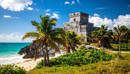 Coastal Mayan Ruins, Tulum, Mexico