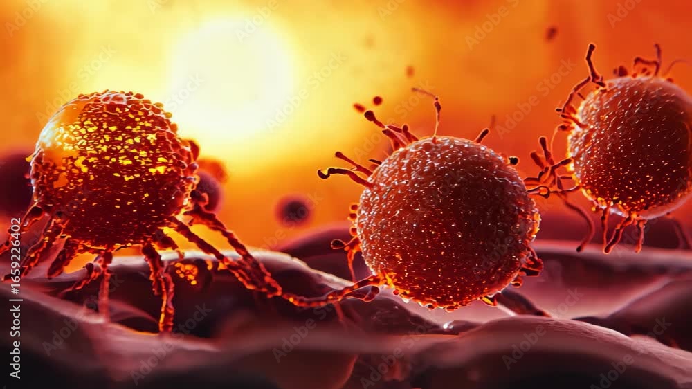 Poster this detailed close-up showcases colorful bacteria in a microscopic environment, highlighting the di