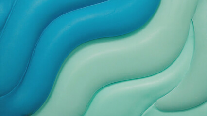 Blue and green gradient merging theme illustration. Ai generated.