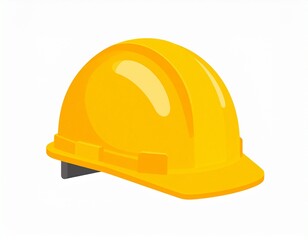 yellow helmet isolated on white for construction worker