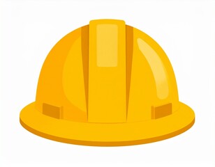 Fototapeta premium yellow hard hat on white background