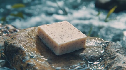 Natural Soap on River Rock