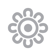 Flower-shaped decorative traditional Korean pattern.