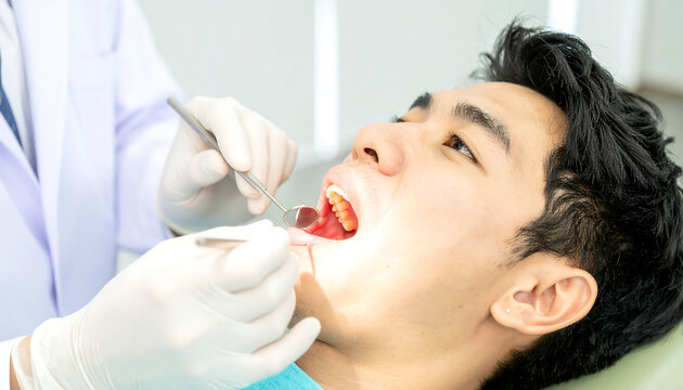 Oral Health Examination at the Dentist Office, Regular Checkup at the Clinic Ensures Dental Hygiene