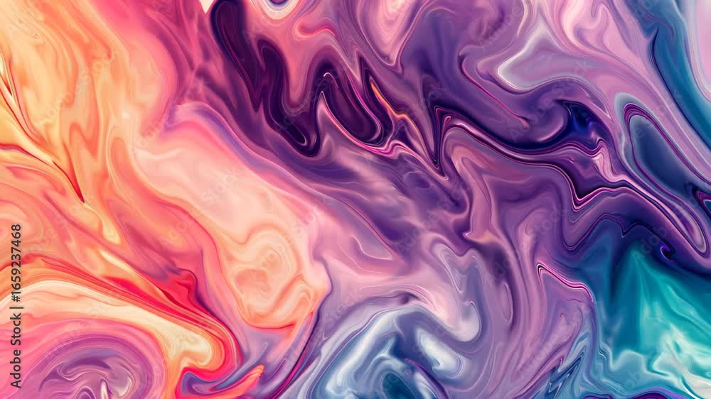 Poster this vibrant abstract image features swirling colors of pink, purple, and orange, creating a dynamic