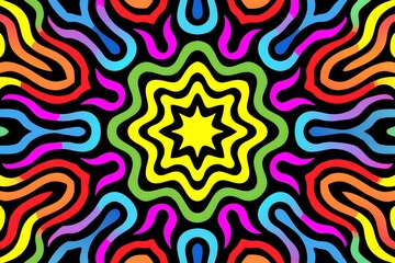 Colourful swirl style pattern