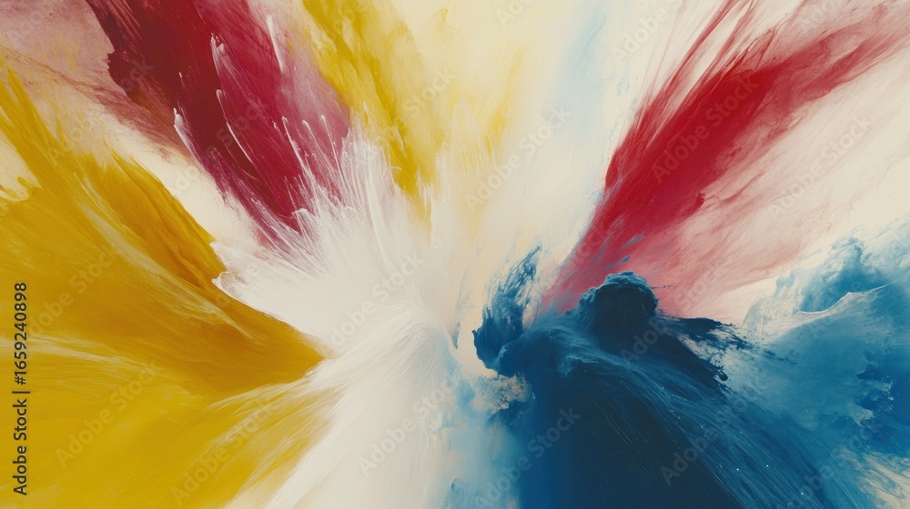 Poster abstract expression of vibrant colors mixing in dynamic swirling patterns