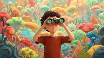 colorful background male animation