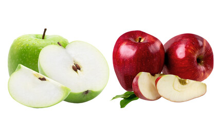 Apple Vector – Fresh Fruit Illustration, Vector Art of Apple – Healthy Fruit Design,Fresh Apple Vector Illustration – Red and Green Apple