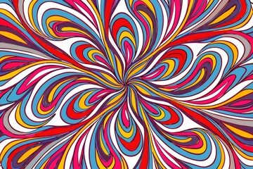 Elements of Colorful Floral seamless pattern