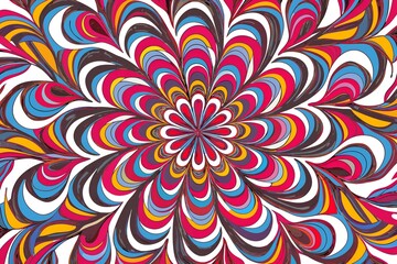 Elements of Colorful Floral seamless pattern