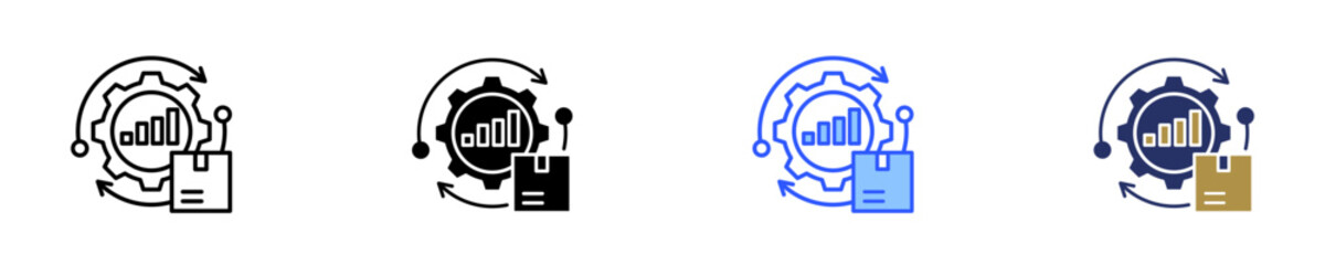 Obraz premium Load Optimization Icon Set Multiple Style Collection