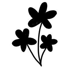 Flowers silhouette illustration