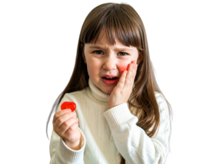 girl with toothaches