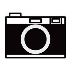 シンプルなカメラのイラスト
