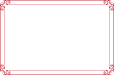 Elements of ornate vintage frames. Border red on white classic calligraphy swirl. Design print for greeting cards, wedding invitations, restaurant menu, royal certificates. Set 812