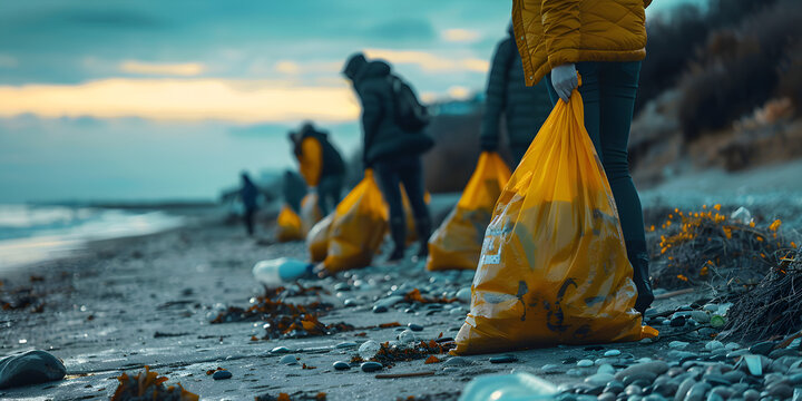 Tropical Beach Cleanup | Ocean Conservation Team | Coastal Protection Efforts - Powered by Adobe