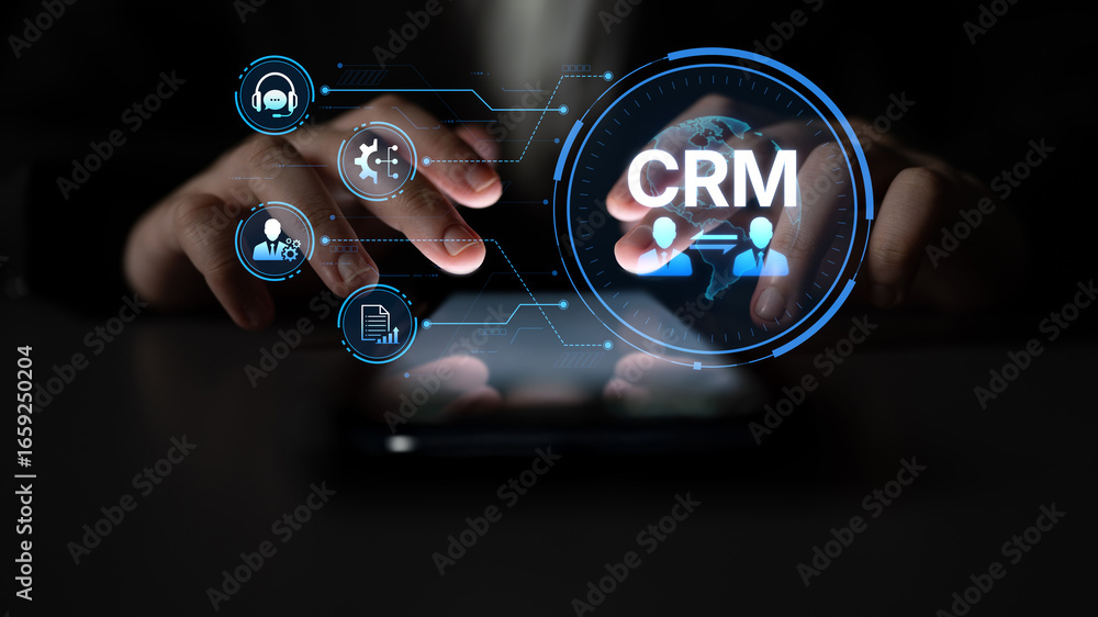 Poster crm platforms improve customer relationships through data analysis, crm communication tools, and aut