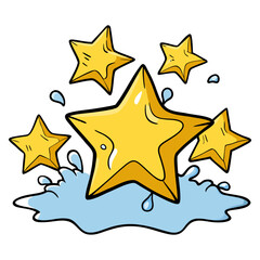 New Year Golden Star Holiday backdrop for your design New Year and Christmas Golden Star