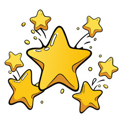 New Year Golden Star Holiday backdrop for your design New Year and Christmas Golden Star