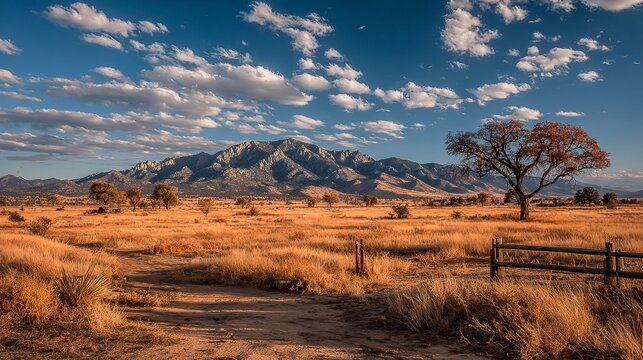 Late afternoon landscape showing shadows stretching across the fields of Silver Creek with a dramatic backdrop of sunlit Idaho mountains 