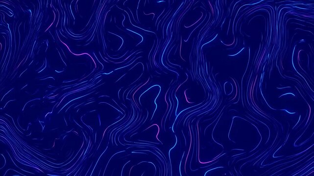 Vibrant abstract topographic map background with smooth colorful gradient lines forming flowing 3d elevation terrain contour shapes