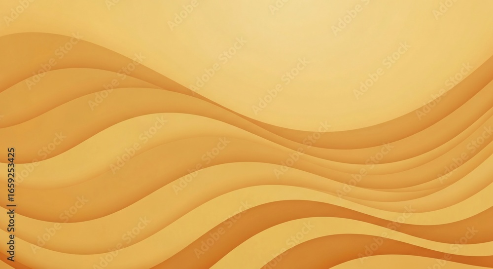 Poster abstract beige gradient background with wavy lines and subtle shadows.