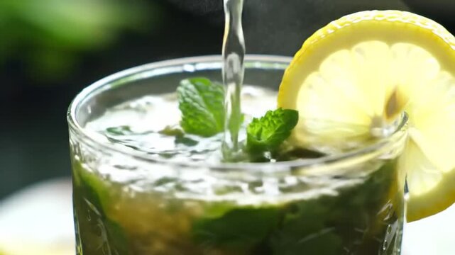 mojito cocktail with lime