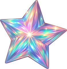 Iridescent Geometric Star