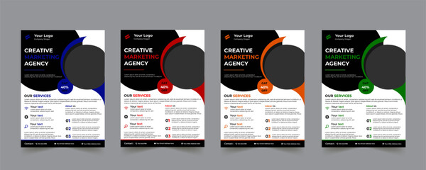 AI Flyer template mockup design