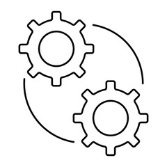 Gears outline icon