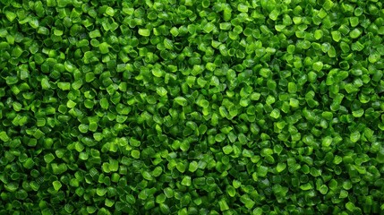 A lush, vibrant green background of artificial grass, creating a lively and refreshing ambiance.