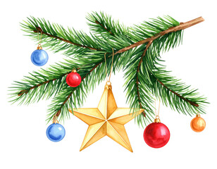 christmas tree and decorations