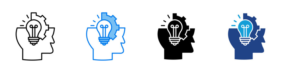 Innovation icon set multiple style collection