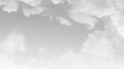 black sky with white cloud. Vector graphics