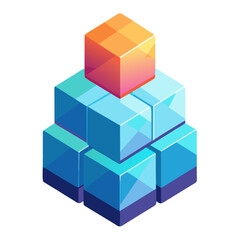 Obraz premium 3d cubes on white background