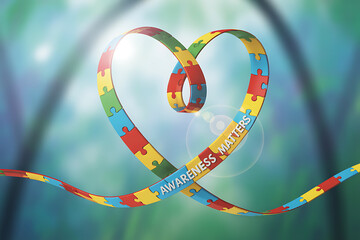 Celebrate autism awareness with this vibrant puzzle heart, a symbol of connection and support for understanding.