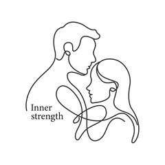 Couple Practicing Mindfulness Together With Self esteem, confident, gain motivation and inner strength.