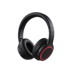 Immersive audio experience Wireless Headphones showcasing sleek design with luminous red accents