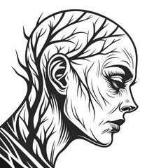 woman head silhouette