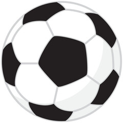 classic football or black and white soccer ball sport equipment flat icon
